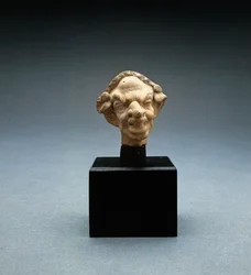 Grotesker Kopf einer Frau, 100 v. Chr.-100 n. Chr. (Terrakotta)